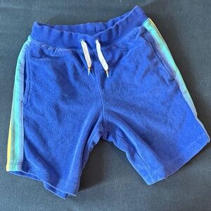Hanna Andersson Blue Kids Shorts with Rainbow Stripes